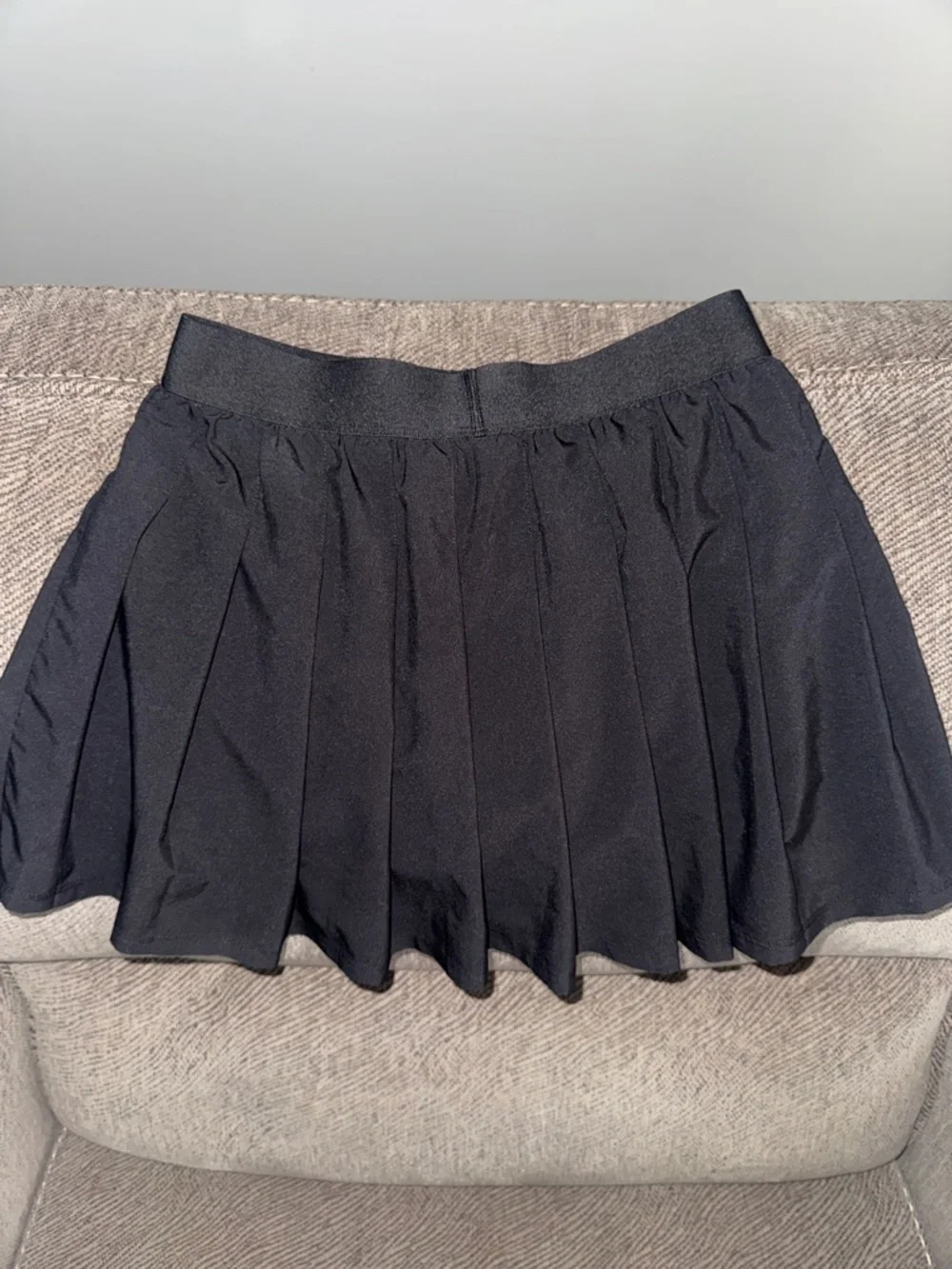 ALO Yoga Black Pleated Skater Skirt